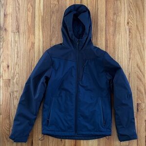 Champion Men's Dark Blue Quilted Coat Performance Mid weight Jacket Hooded New